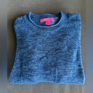 Lilly Pulitzer Heathered Blue Crewneck Sweater